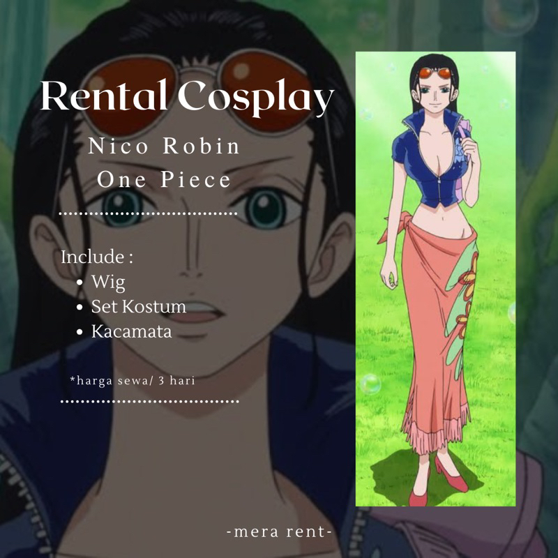 Rental Cosplay Nico Robin arc fishman island time skip One Piece