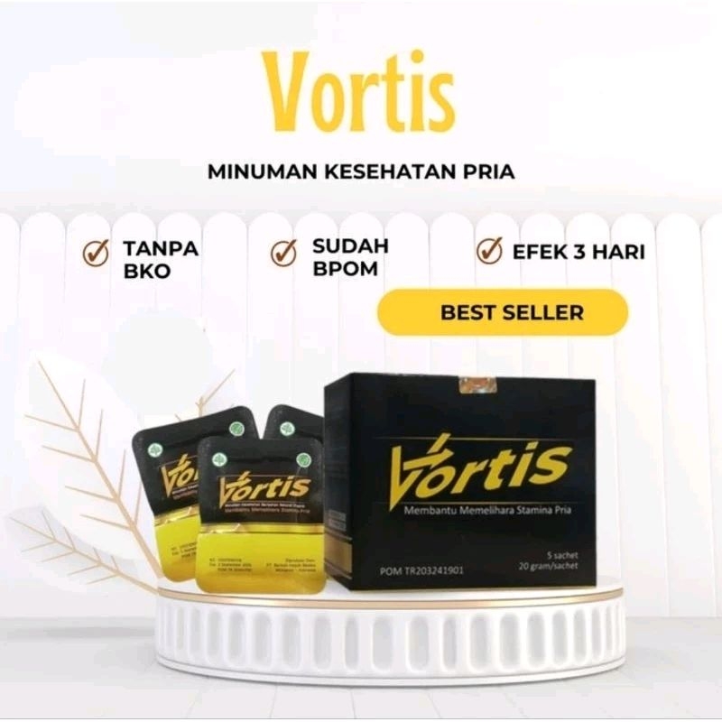 PROMO VORTIS ORIGINAL DR YUSUF BACHMID VORTIS 1 BOX 5 SACHET ASLI VORTIS OBAT PRIA