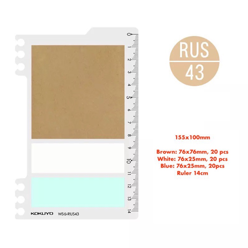 

GROSIR KOKUYO Binder Ring Notebook Sticky Notes Ruler Fastener Clear Pocket