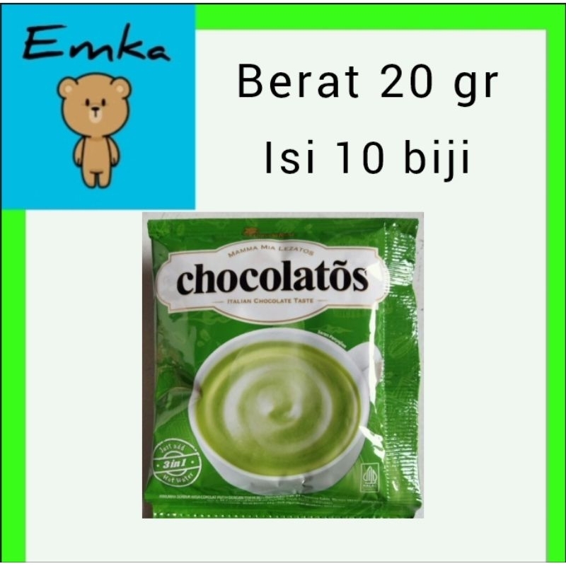 

chocolatos matcha drink 20 gram isi 10 biji