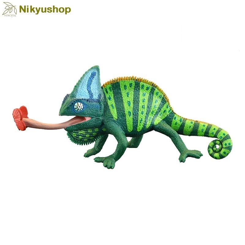 [Nikyushop] Mainan Edukasi Pajangan Figure Hewan Bunglon Veiled Chameleon