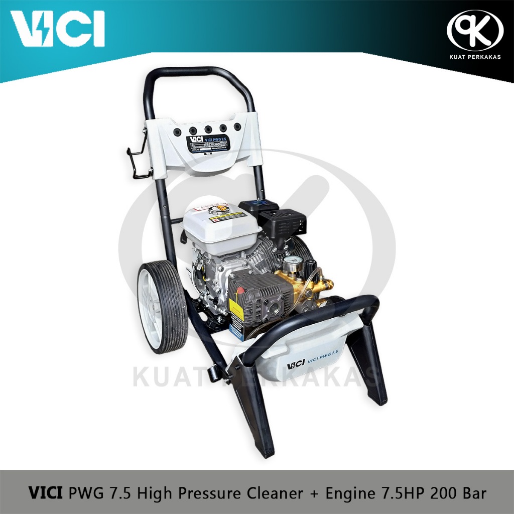 High Pressure Jet Cleaner Bensin VICI PWG 7.5 HP Mesin Steam Mobil Motor 200 bar