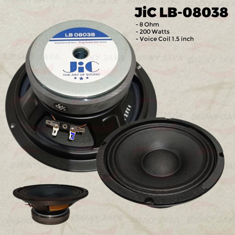 Speaker 8 inch JIC LB-08038 Original JIC LB 08038 speaker komponen 8 inch JIC LB08038 ORIGINAL