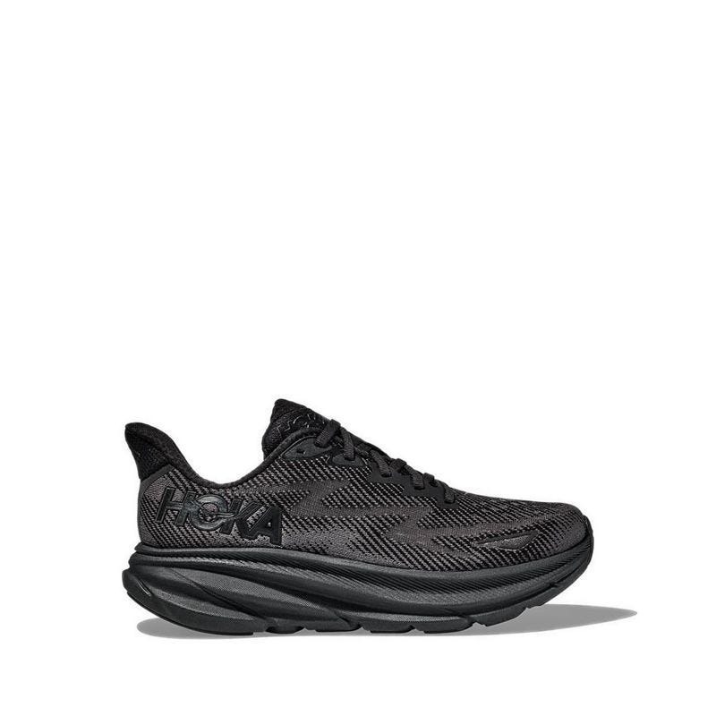 Hoka Clifton 9 Wide Men's Running Shoes Black Full