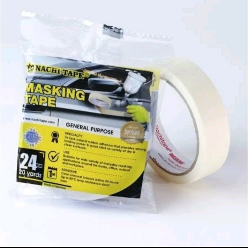 

Paling Cepat !! Masking Tape 24mm X 20 Yard Nachi / Sevenstar