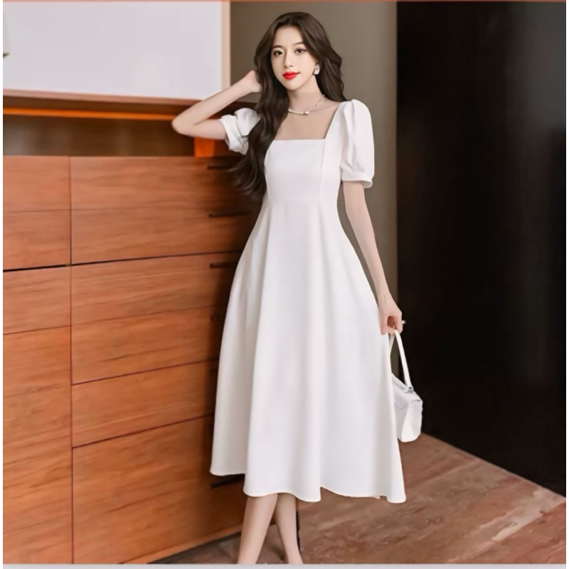 nabila dress / dress pesta acara simpel manis & minimalis