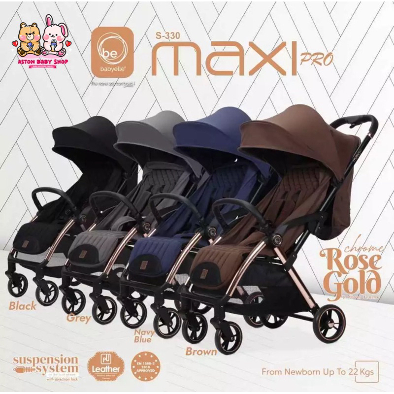 Babyelle Maxi Pro Autofold Cabin Size Baby Stroller / Stroller Travel / Stroller Bayi Lipat Otomatis