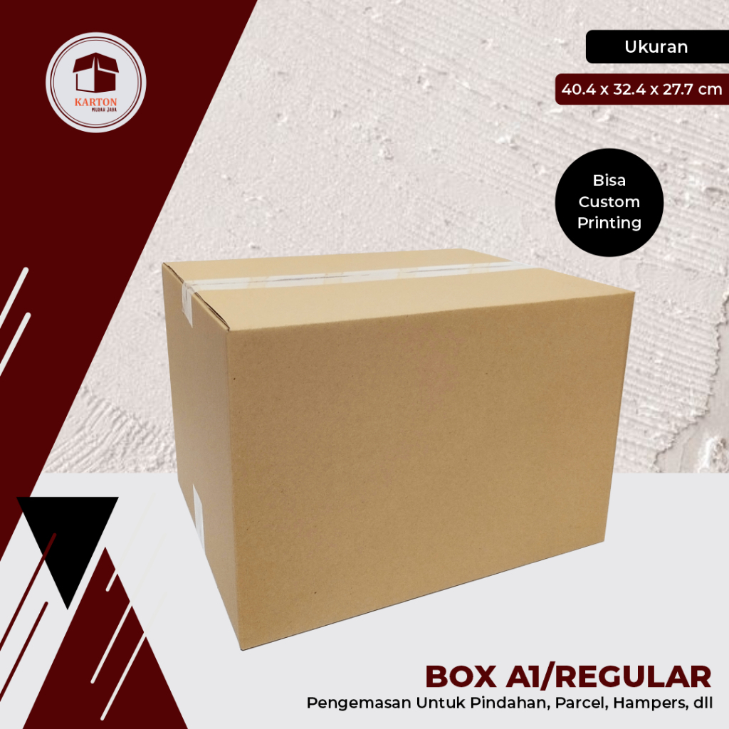 

BOX A1/REGULAR UK. 40 x 32 x 27 cm (Box Minuman Kemasan/Sembako/Packing Barang)