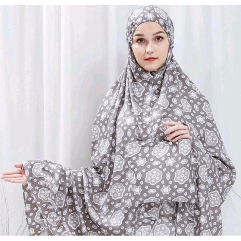 Mukena Rayon Printing Motif Titik 7