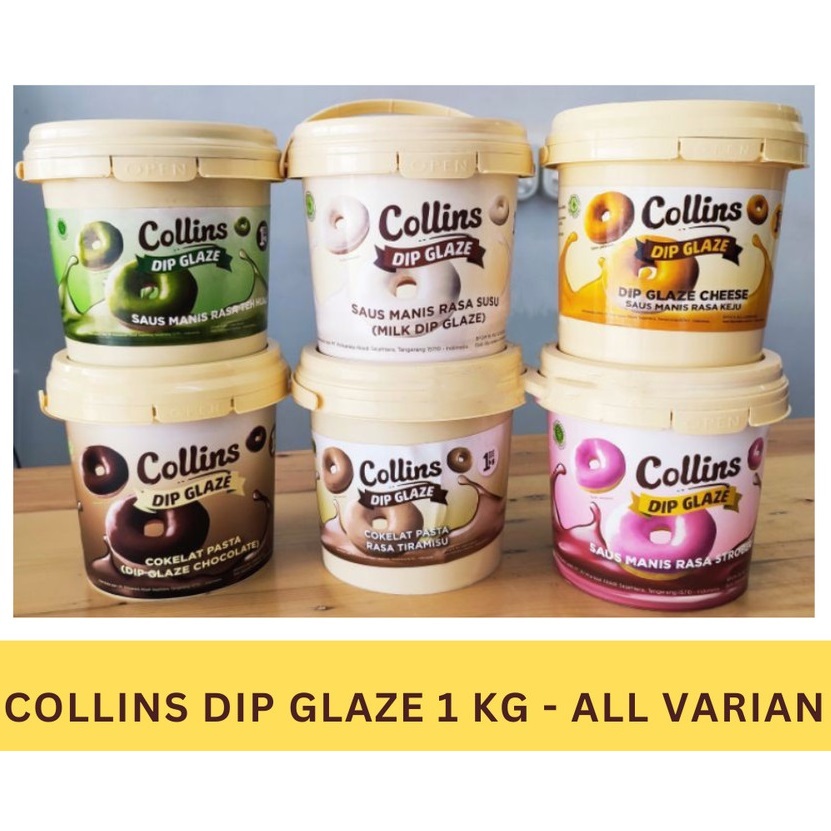 

Collins Colins Dip Glaze Selai Topping Donat Bolu Kue 1KG murah best seller original