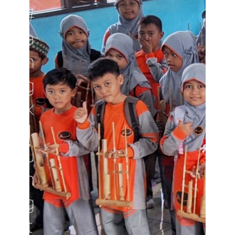 Angklung anak pendidikan,satuan custom nada/nama free ongkir beli 2,BISA PESAN 1 SET KOMPLIT 8 nada