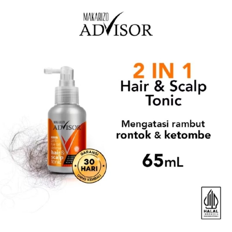 MAKARIZO ADVISOR PERAWATAN RAMBUT RONTOK KETOMBE 2IN1 VITAMIN RAMBUT