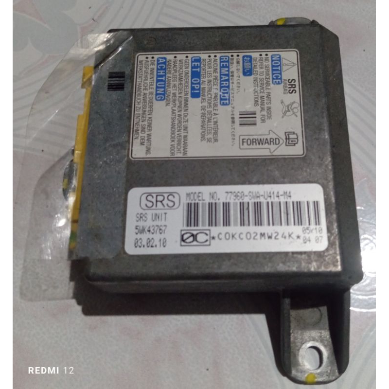 Modul SRS Airbag Aktif Honda CRV Gen 3 77960-SWA-U414-M4