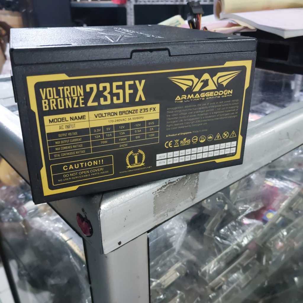 power supply psu 242watt Armageddon voltron bronze 235fx murah