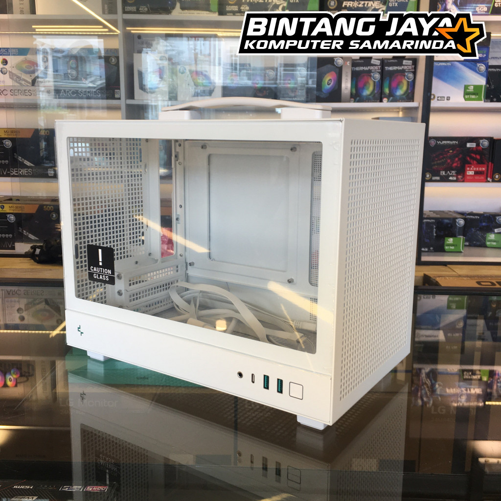 Casing PC Deepcool CH160 WHITE Ultra-Portable Mini-ITX - White