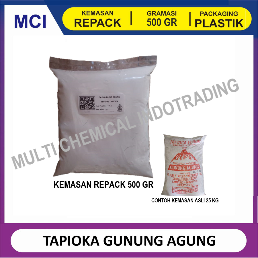 

TEPUNG TAPIOKA GUNUNG AGUNG - REPACK 500 GR