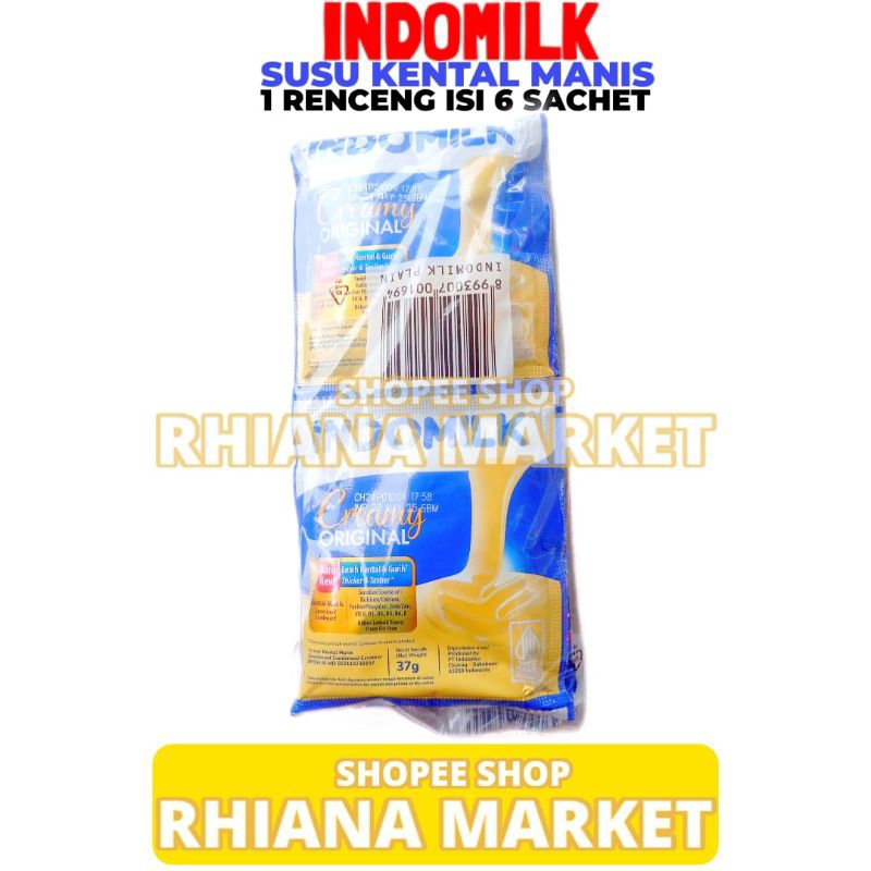 

Susu Kental Manis Indomilk Rasa Vanilla 1 Renceng Isi 6 Sachet 37 Gram