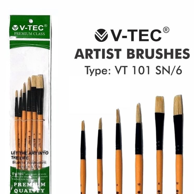 

BRUSH / KUAS LUKIS / KUAS CAT / KUAS CAT AIR MINYAK ACRYLIC POSTER / BRUSH SET / KUAS V-TEC VT101SN