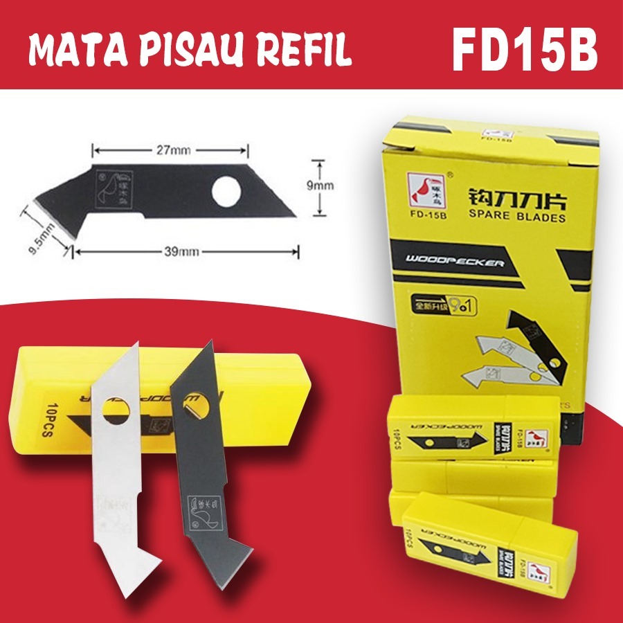 

MATA PISAU AKRILIK REFILL FD-15B PISAU ACRYLIC ISI 10PCS / HARGA MURAH KUALITAS TAJIMA