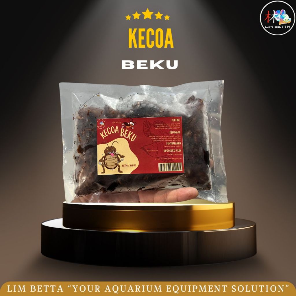 Kecoa Beku 100 Gram / Kecoa Pakan Arwana / Lim Betta Kecoa Beku