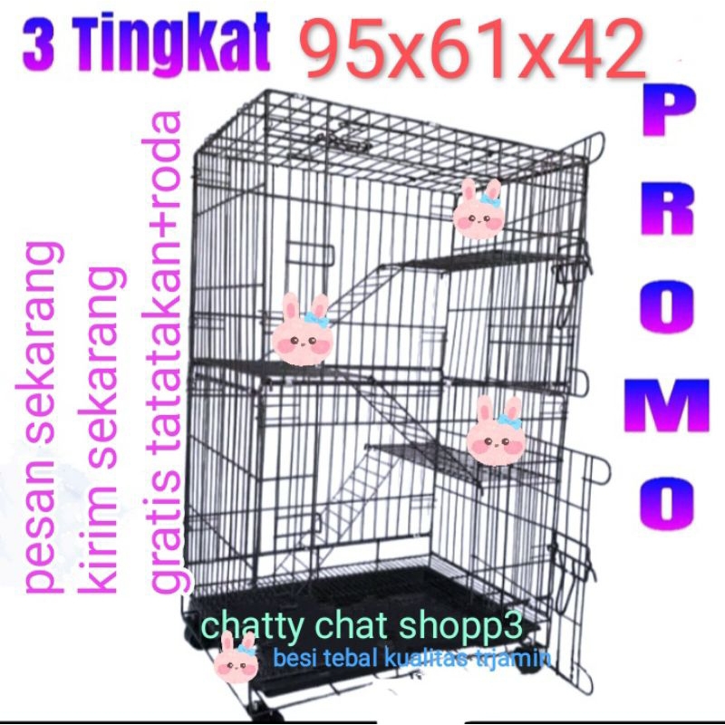 kandang kucing tingkat3