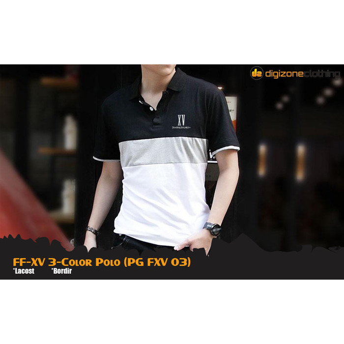 Kaos Polo 3 Colors Anime Game Sword Art Online Final Fantasy Lengan Pendek