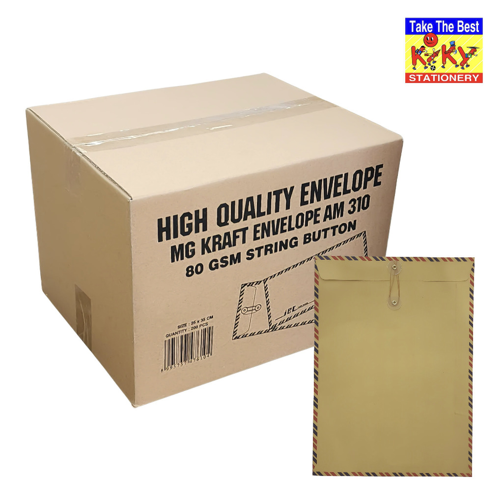 

1 BOX isi 200pcs Amplop Tali 310 Airmail KIKY 80gr 25x35cm