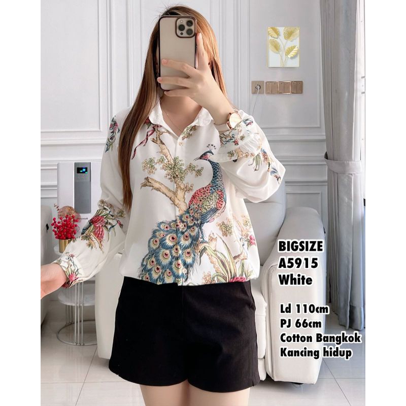 KEMEJA SULTAN SILK PREMIUM SOFT BANGKOK PREMIUM KEMEJA WANITA PRINTING GO 59155
