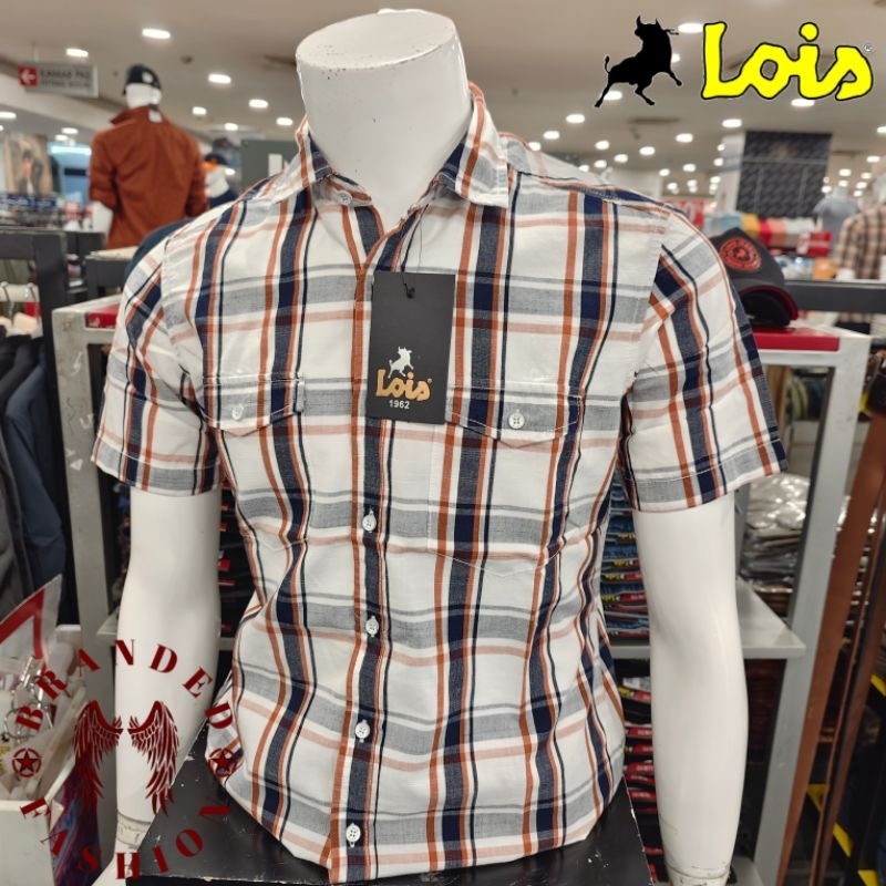 LOIS JEANS KEMEJA LENGAN PENDEK SLIMFIT KLS531 PUTIH