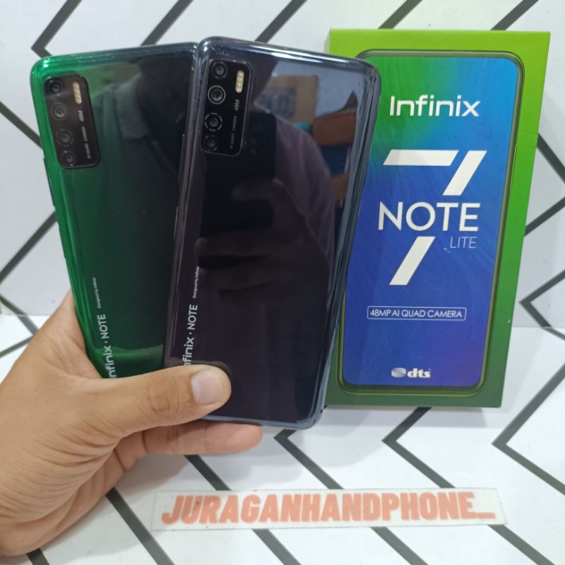 Infinix Note 7 Lite Ram 4GB Internal 128GB 4/128GB 4/64GB HP Second Seken Bekas Fullset