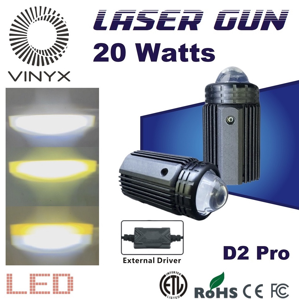Recomended Lampu Sorot Tembak Laser Gun LED VINYX D2 Pro 2W Mobil Motor Lasergun 2Watt 2 Watt