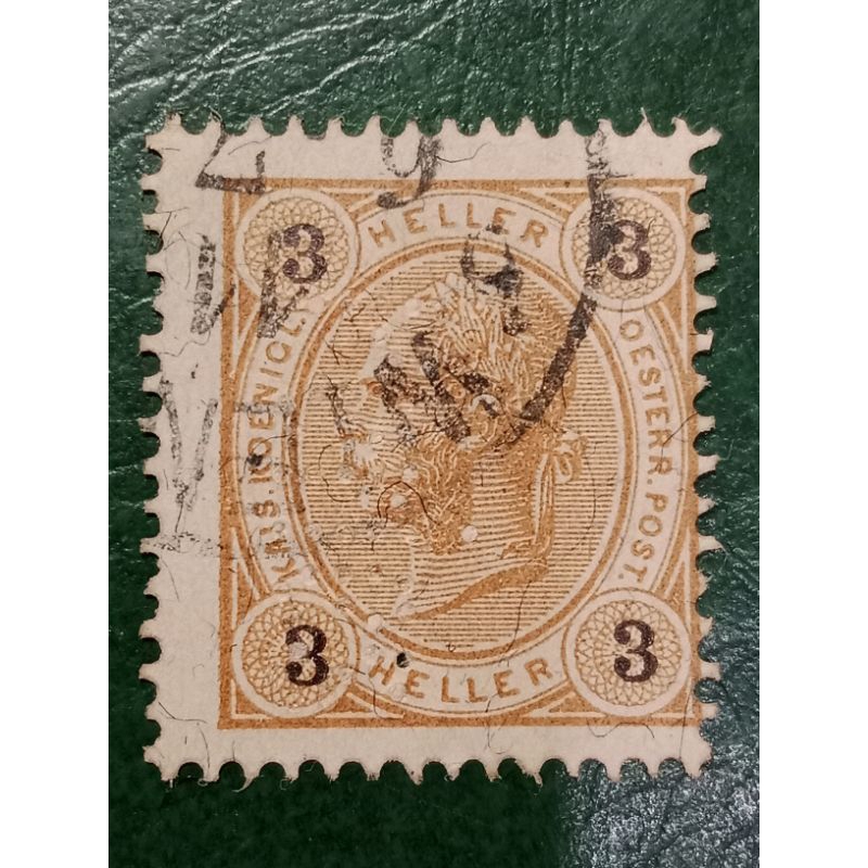 

Prangko Austria 3 Heller Franz Joseph Tahun 1899 USED