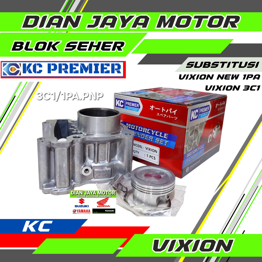( KC ) Boring Kit Blok Seher Vixion Old Vixion New 3C1 1PA KC Premier Cylinder Blok Yamah Vixion pnp