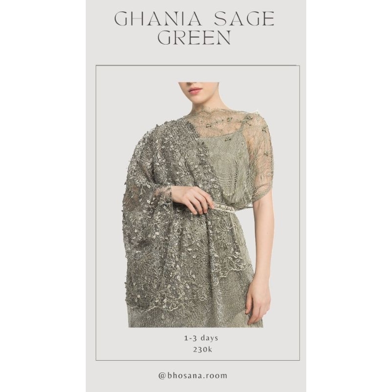 sewa dress sage green kondangan pengajian wisuda prewedding