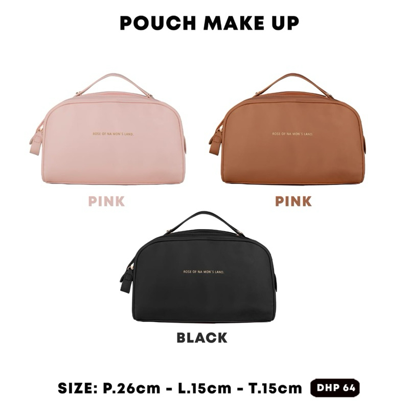 TERMURAH Cosmetic Bag Lipat DHP64 / DHP 64 / Pouch Kosmetik Makeup / Cosmetic Bag Praktis Kulit / Ta