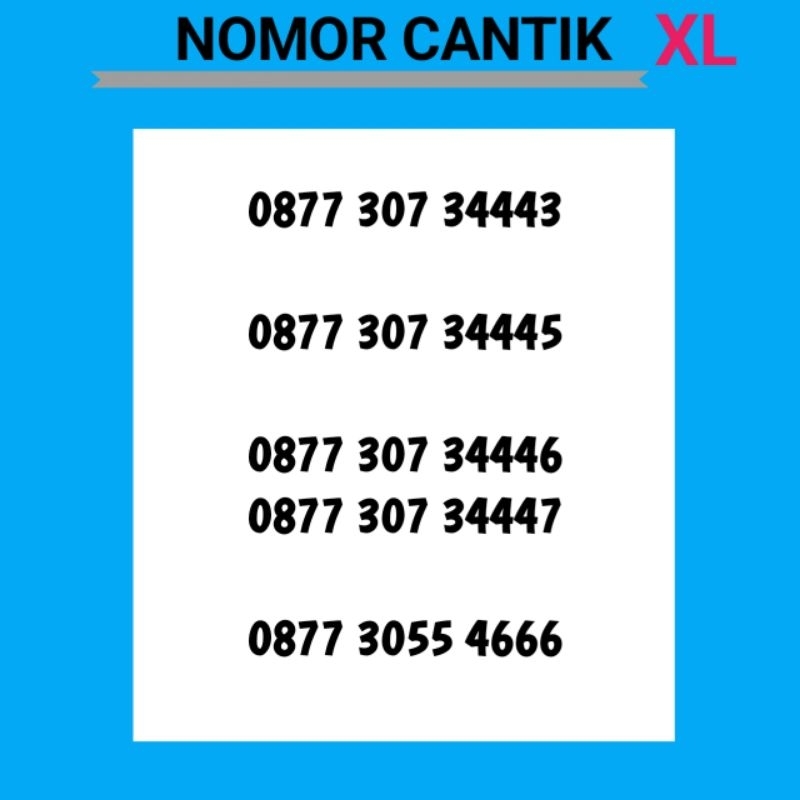 Nomor Cantik Xl Triple Ekor
