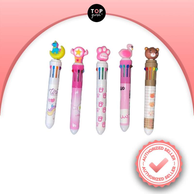 

Pulpen 10 Warna / Pulpen Motif Lucu Aneka Warna