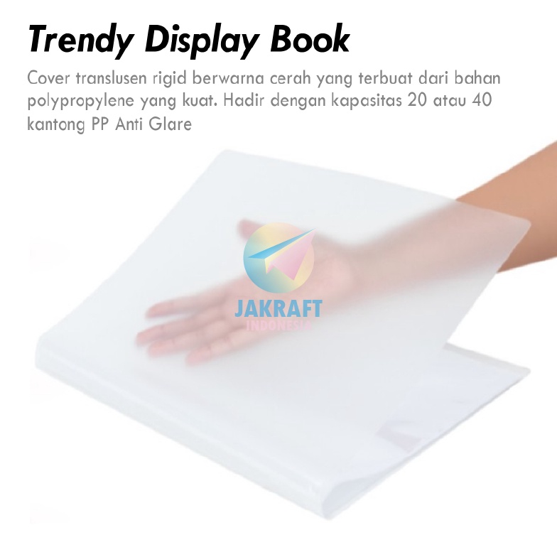 

GROSIRAN MURAH 1 Pcs Map Trendy Display Book F4 BANTEX 3393 Clear 8 Folio isi 2 PP Pocket Clear Holder Bening Transparan Document Keeper FC