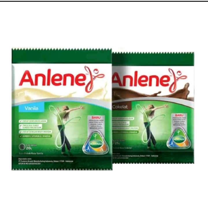 

1pcs susu anlene susu dewasa cokelat vanila satuan 25gr sn