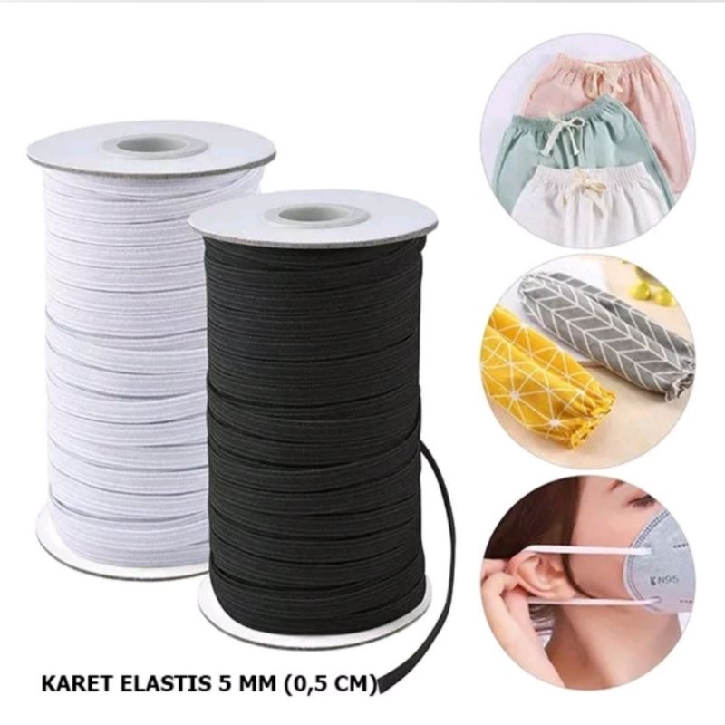 KARET ELASTIS 3mm/KARET MASKER/KARET 3mm/KARET ELASTIS METERAN