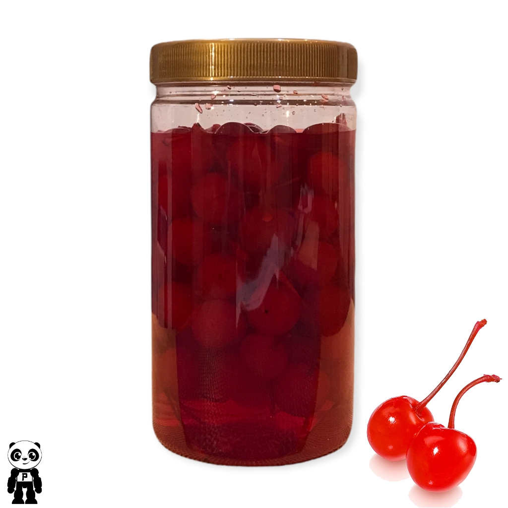 

Maraschino Cherry 700g Ceri Merah dengan tangkai