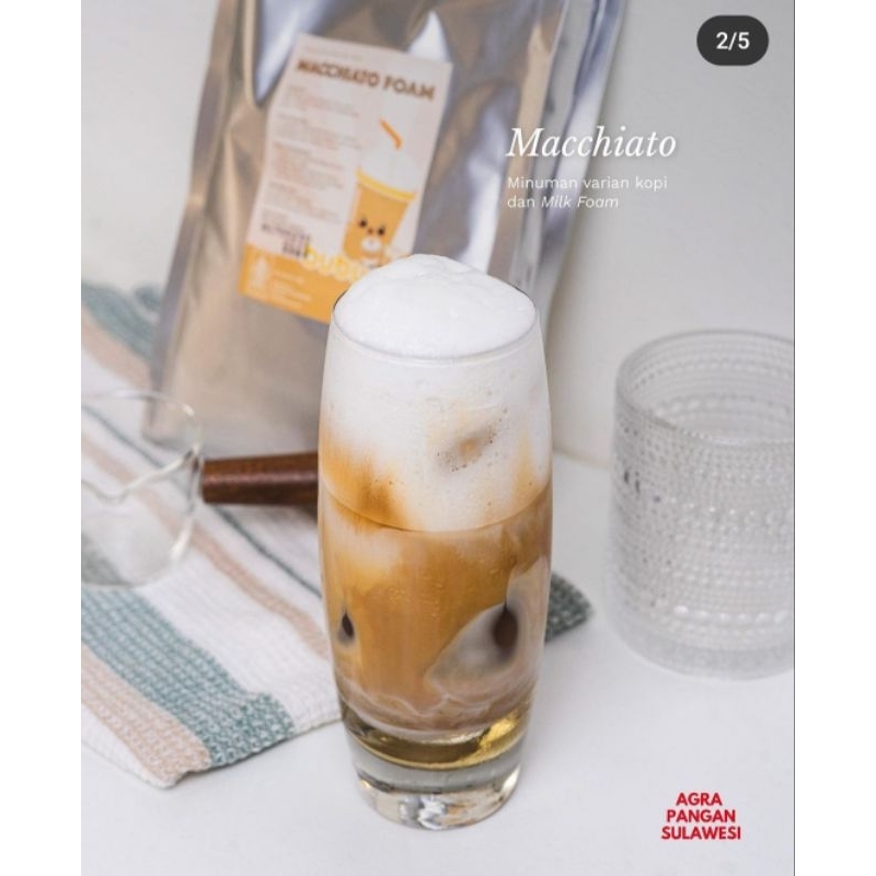 

Topping Bubuk Minuman Bubuqu MACCHIATO FOAM 1kg Powder Machiato Cream Manis Gurih