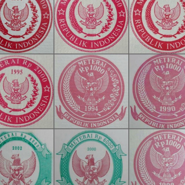 

FG2 Kertas Segel Tahun 199 1992 1993 1994 1995 1996 1997 2 22 Double Slide Asli Original