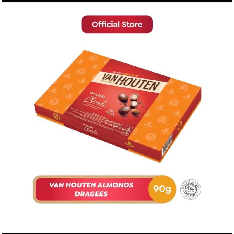 

TERMURAH!! Van Houten Coklat Almond / Assortment 90gr, chocolate Box 90gr, coklat almond