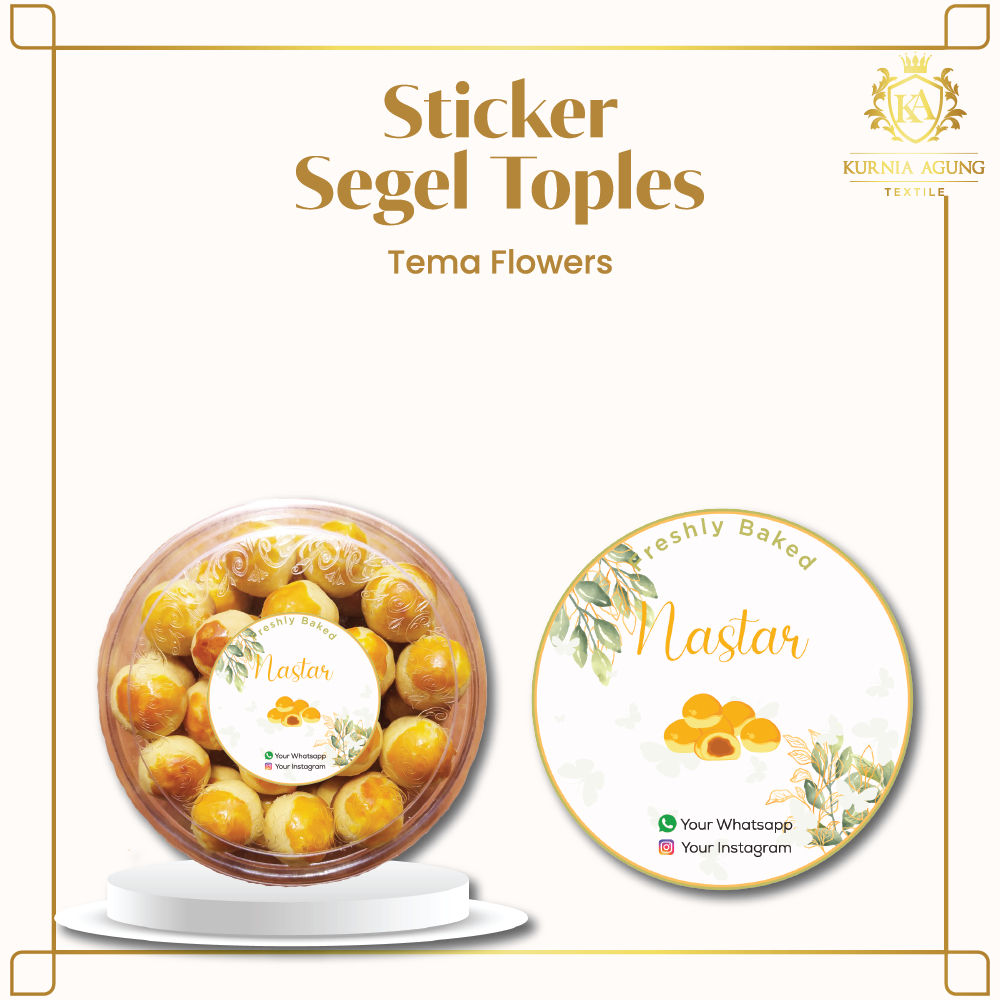 

Sticker Label Bulat / Label Makanan Toples Custom ukuran 5cm x5cm Segel Kemasan Premium
