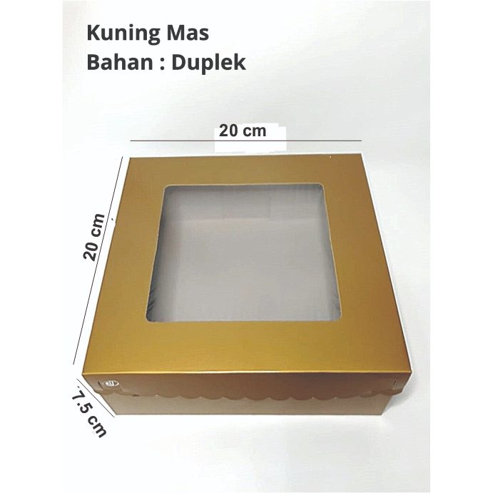 

Box Emas Gold Ukuran 20x20x7.5cm FujiBox 5pcs