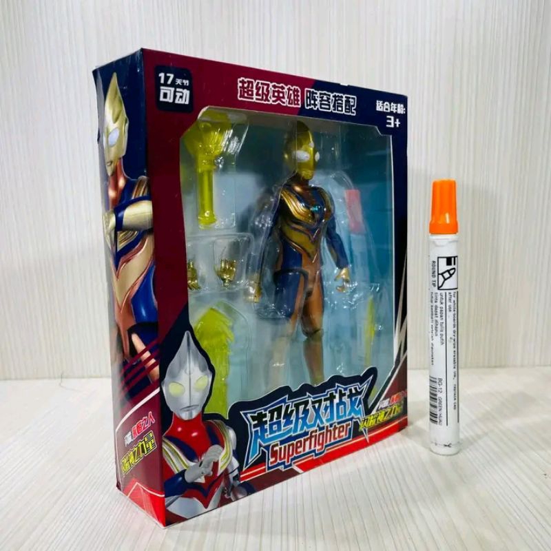 mainan action figureshf Ultraman tiga goldshfiguarts recasttinggi sekitar 6 inchartikulasi detail
CW