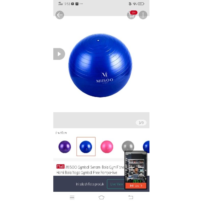 Gym ball Miisoo preloved