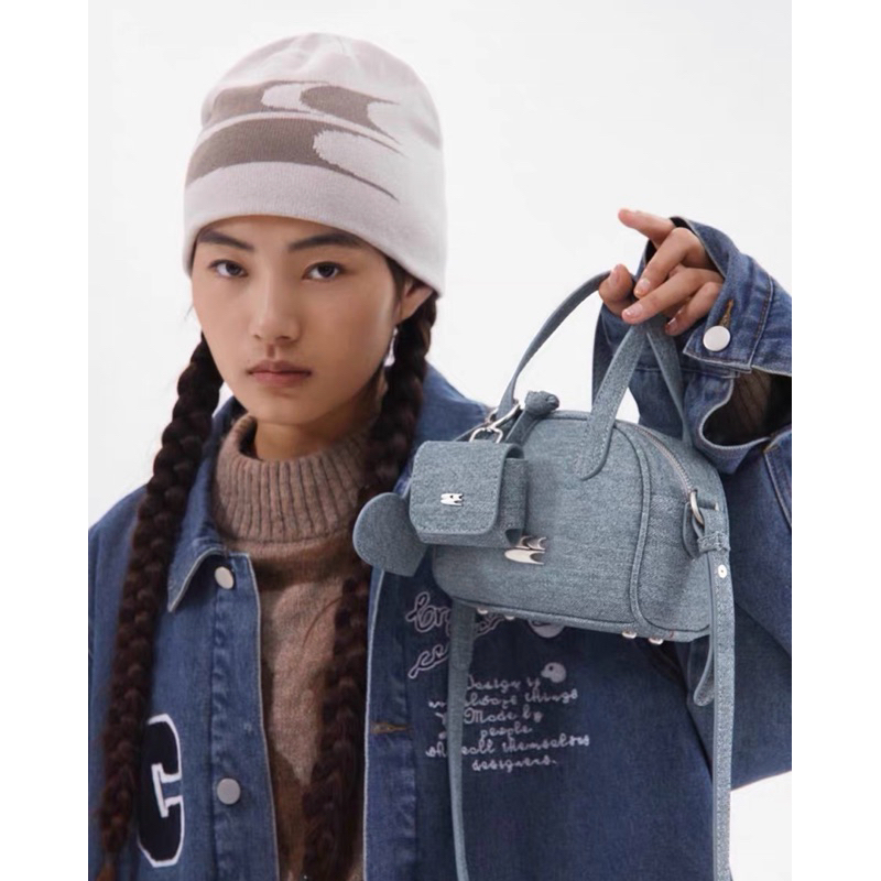 CRYING CENTER DENIM BAG