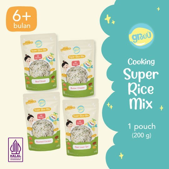 

Grouu Super Rice Mix / Beras MPASI / BB Booster 200gr